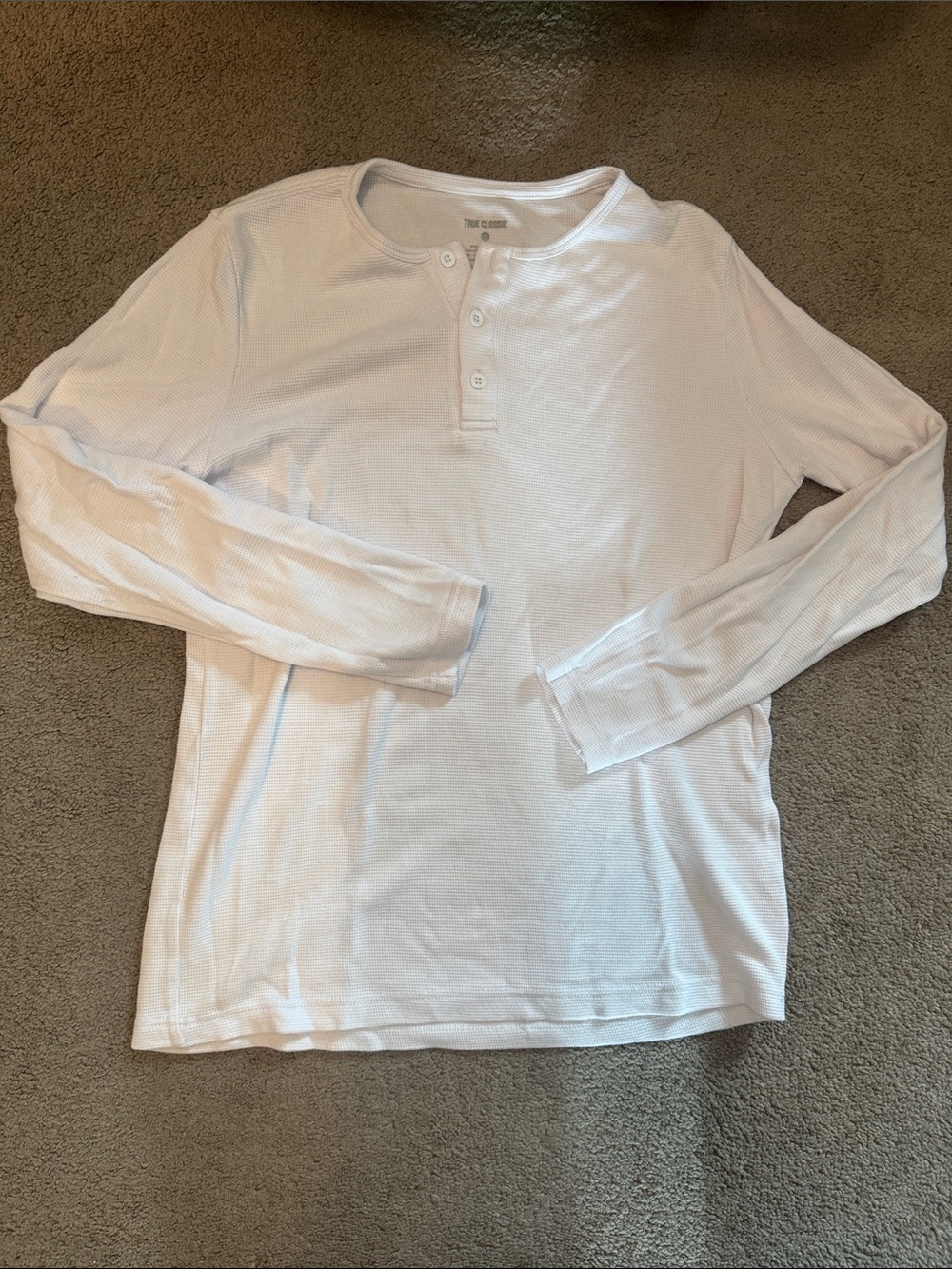 True Classic White Henley